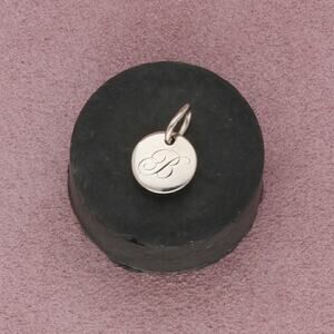 tiffany & co sterling silver letter b initial notes charm pendant